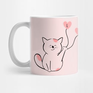 Funny and cute cat love - Valentine day gift Mug